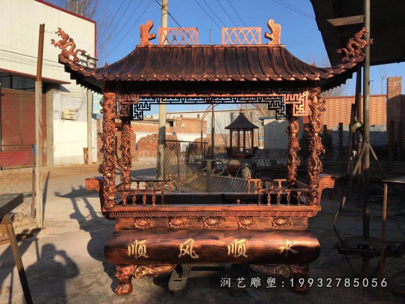 商业街香炉景观铜雕