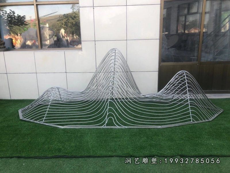 公园不锈钢假山景观雕塑