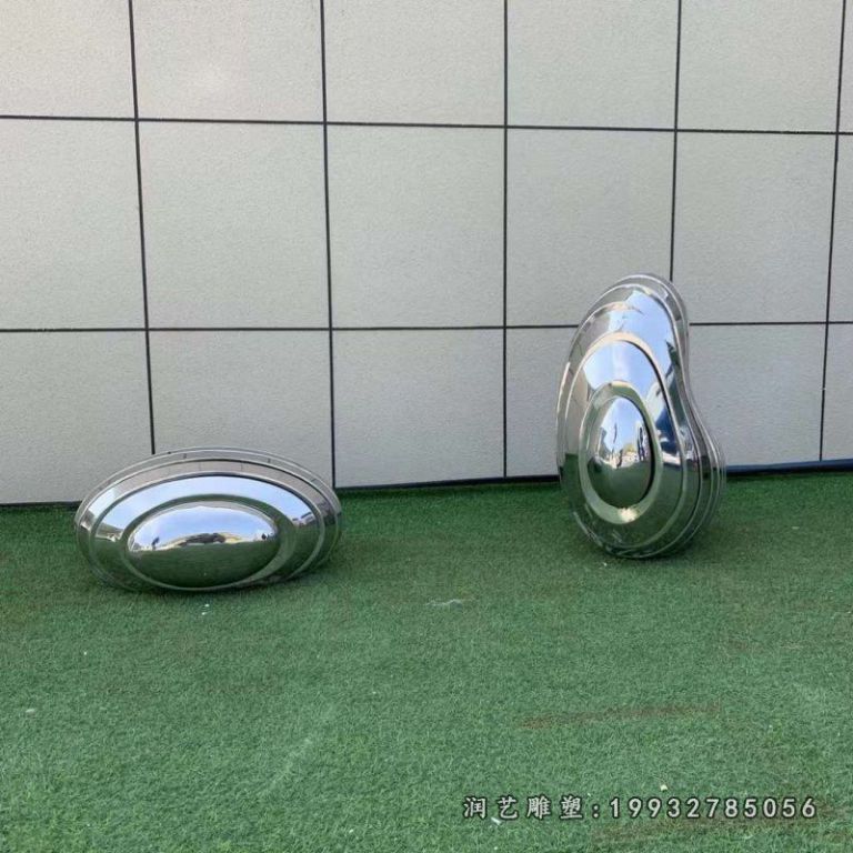 游乐场不锈钢石头景观雕塑