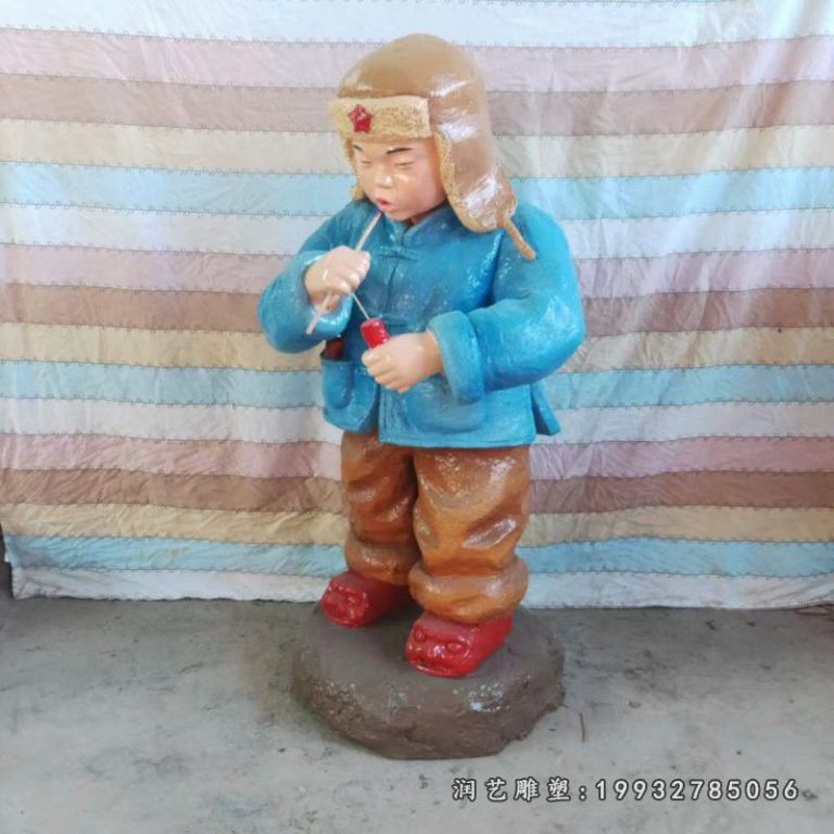 公园玻璃钢人物儿童雕塑