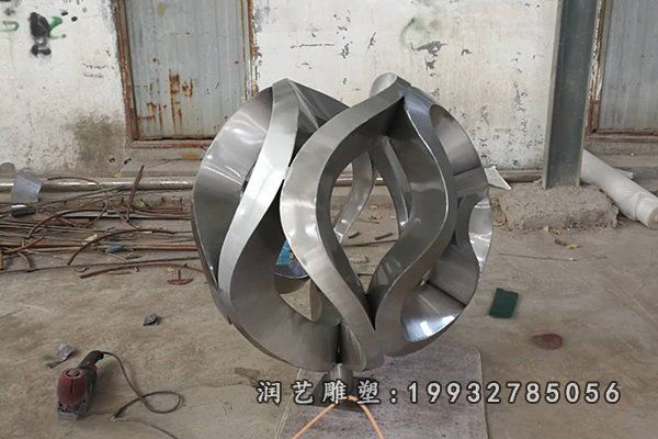 不锈钢抽象景观雕塑 (3)