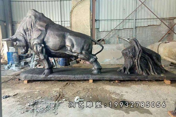 商业街牛动物铜雕