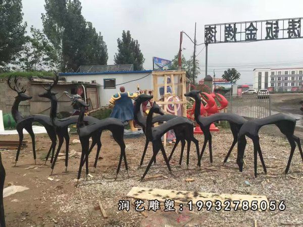 鹿铜雕 (14)