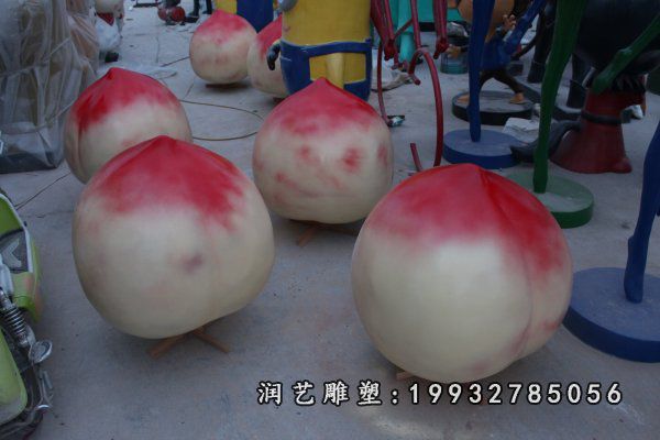 玻璃钢桃雕塑  (21)