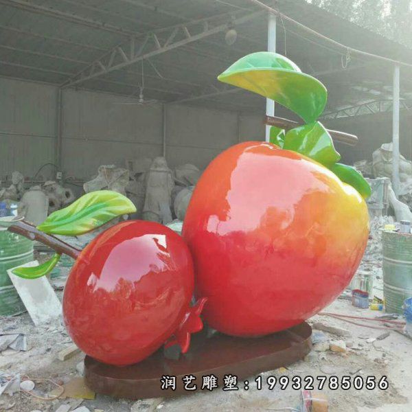 公园玻璃钢石榴景观雕塑