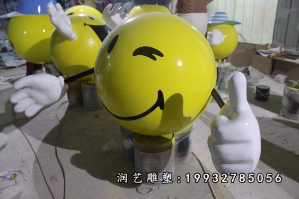 玻璃钢笑脸雕塑  (18)