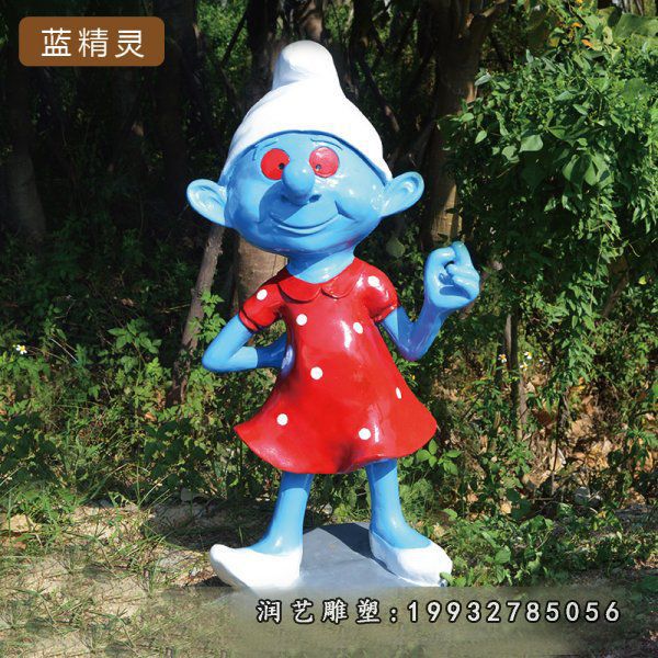 玻璃钢蓝精灵雕塑  (23)