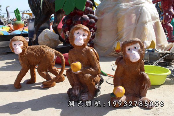 玻璃钢猴子雕塑  (15)
