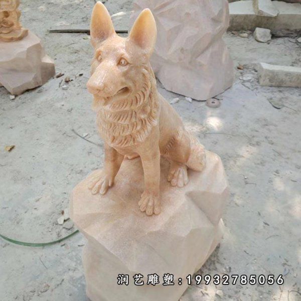 小区动物狗石雕