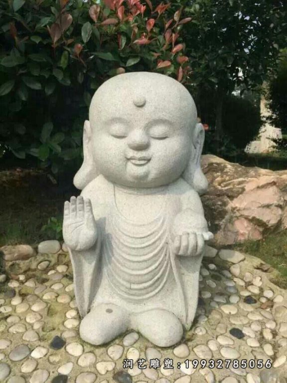 小和尚石雕，公园小和尚石雕，人物石雕 (10)
