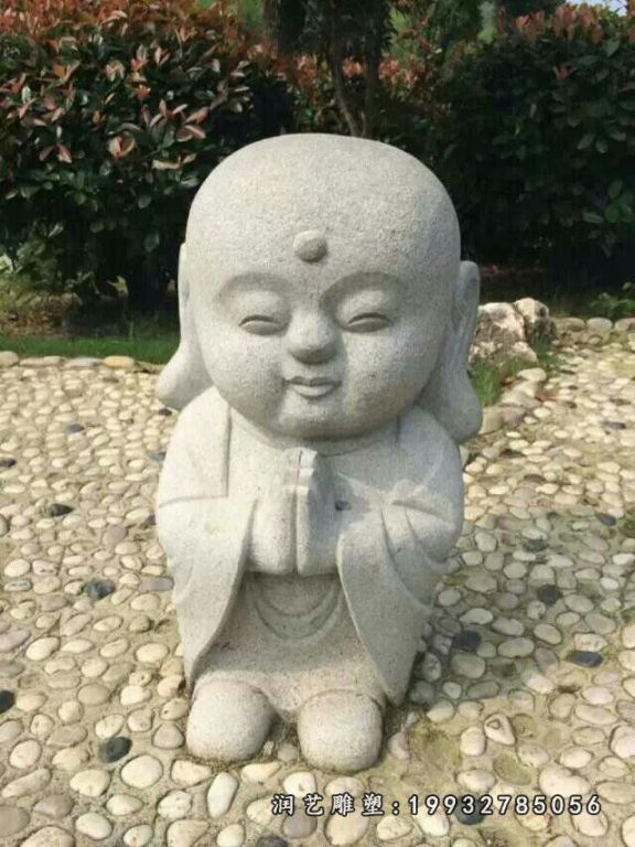 小和尚石雕，公园小和尚石雕，人物石雕 (11)