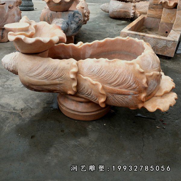 步行街流水盆景观石雕