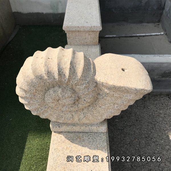 砂岩喷水蜗牛 公园蜗牛石雕 (2)