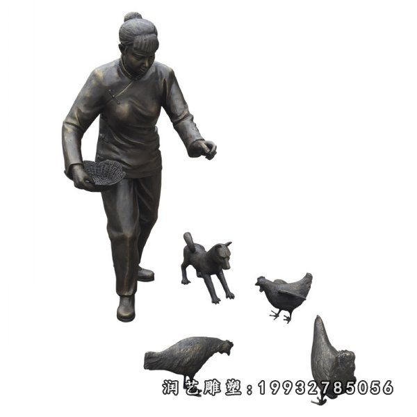 铜雕鸡  (3)