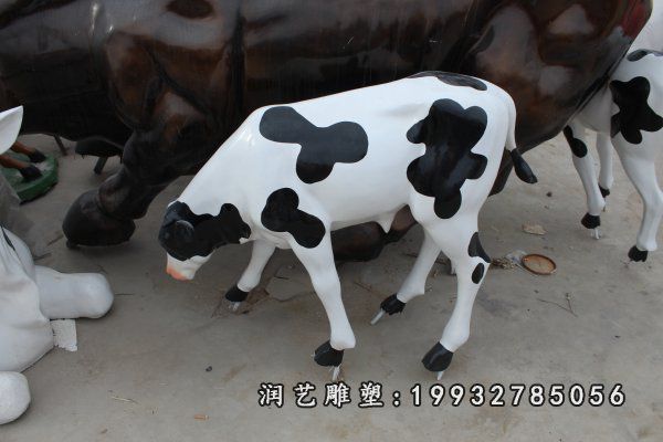 玻璃钢奶牛雕塑  (233)