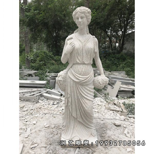 西方美女石雕，公园景观人物 (4)
