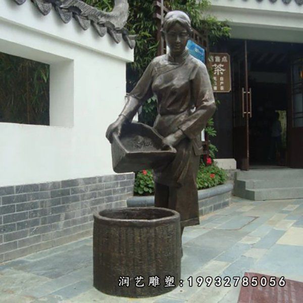 医院小品人物铜雕