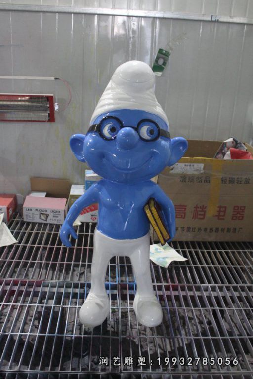 玻璃钢蓝精灵雕塑  (10)