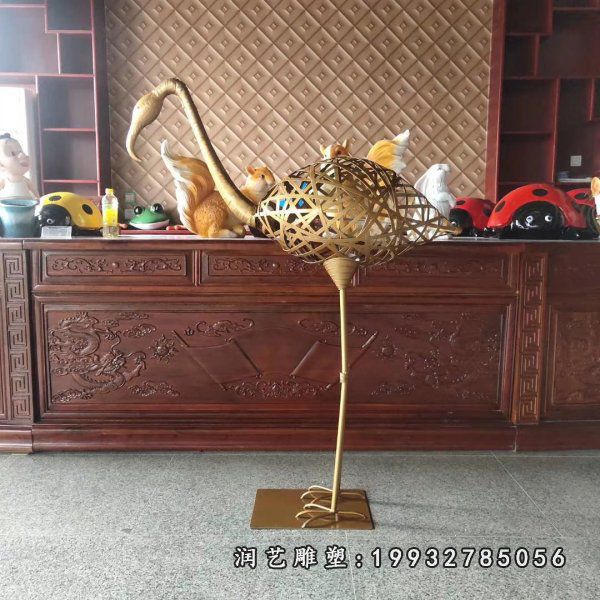 不锈钢火烈鸟雕塑  (57)