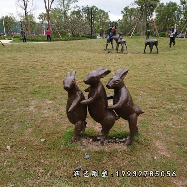 铜雕兔子  (6)