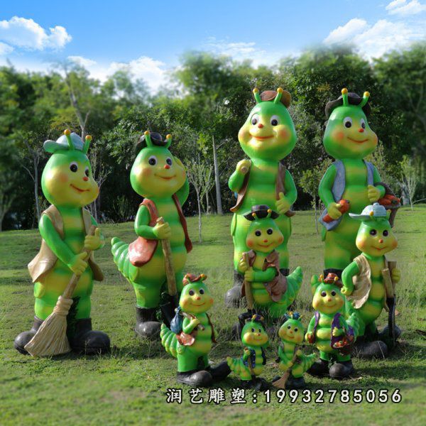 公寓玻璃钢毛毛虫雕塑