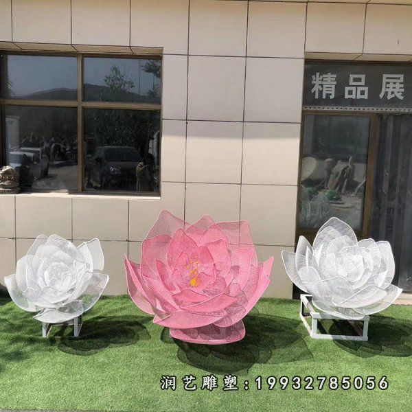 不锈钢荷花雕塑  (61)