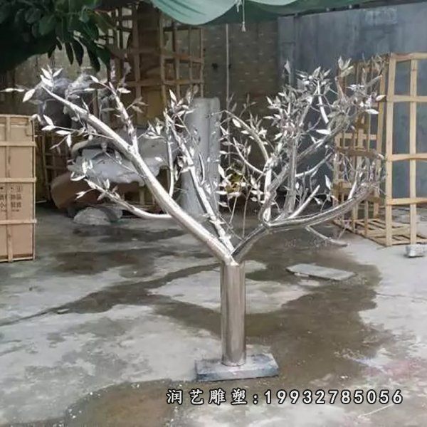 不锈钢树雕塑 (20)