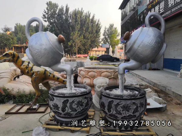 不锈钢喷泉雕塑  (15)