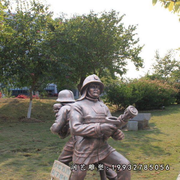 消防人物铜雕 (61)