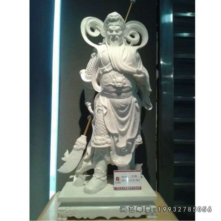 四大天王石雕，汉白玉精雕四大天王 (1)