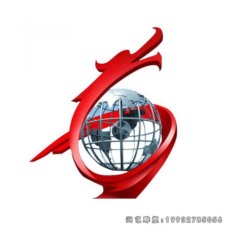 不锈钢盘龙楼控球   广场景观雕塑