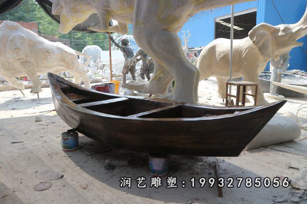 城市街道玻璃钢船景观雕塑  (14)