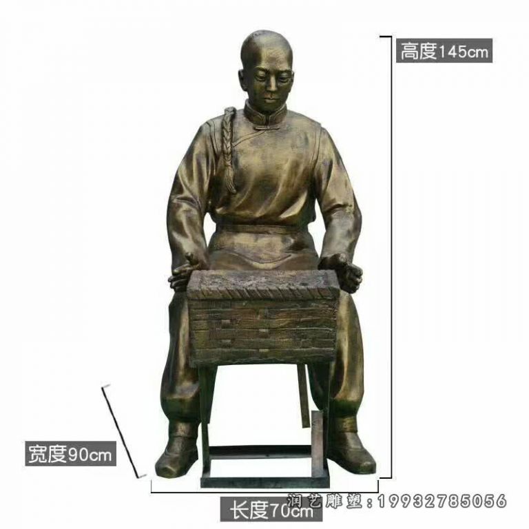 医院制药小品人物铜雕