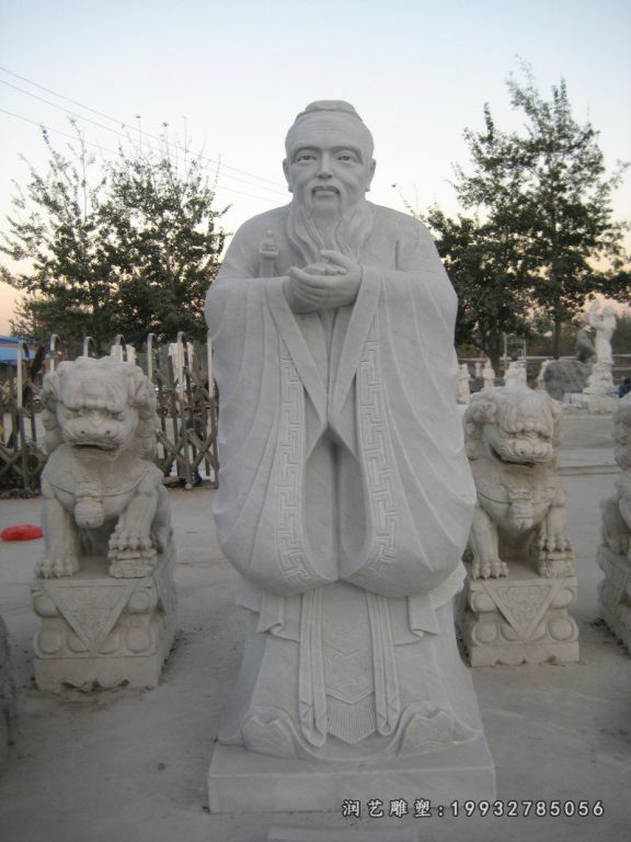 石雕老子雕塑，石头老子雕塑