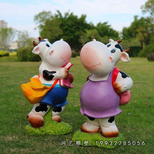 玻璃钢奶牛雕塑  (40)