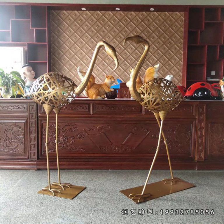 不锈钢火烈鸟雕塑  (55)