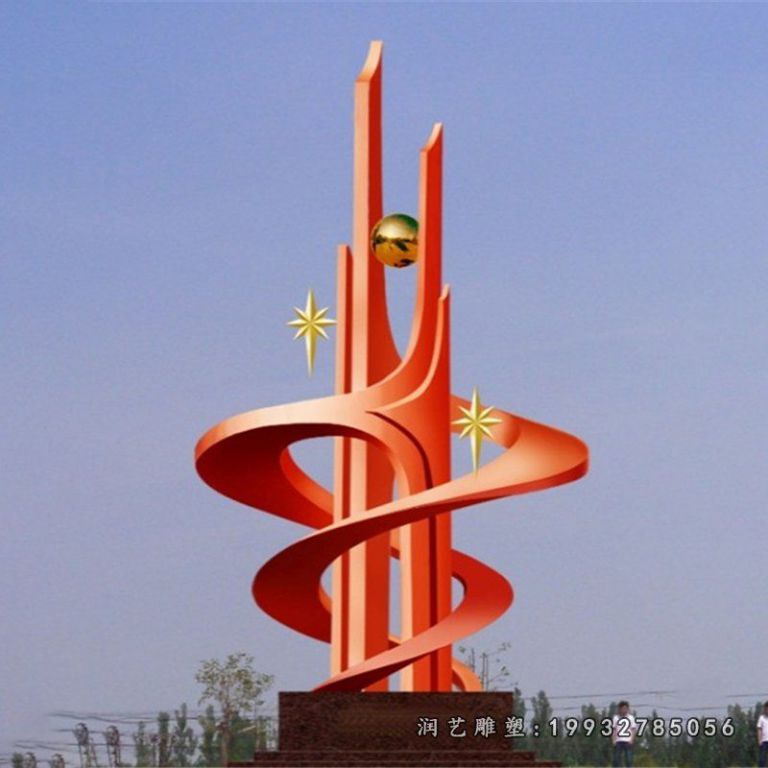 企业不锈钢辉煌景观雕塑