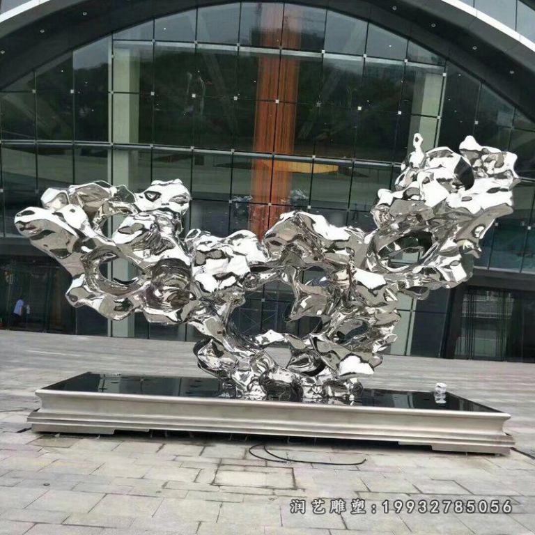 不锈钢太湖石雕塑  (15)
