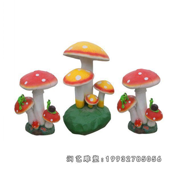 商场玻璃钢蘑菇景观雕塑