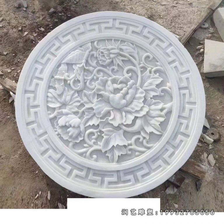 汉白玉花浮雕地雕石雕