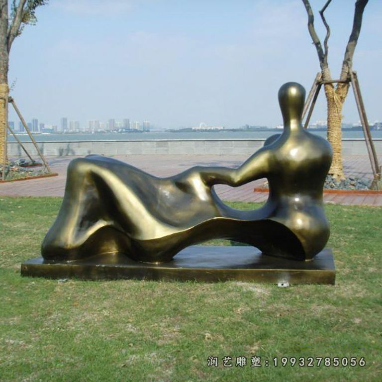 抽象人物铜雕，母爱铜雕，公园景观雕塑 (3)