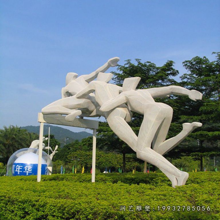 不锈钢跨栏雕塑  (10)