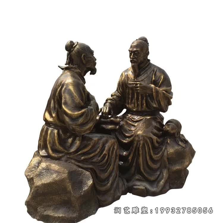 中医把脉人物铜雕 (2)