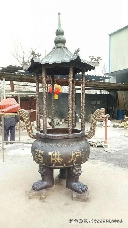 游乐场景观香炉铜雕