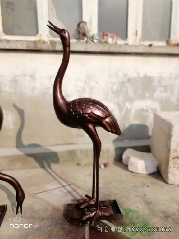 仙鹤铜雕 (1)