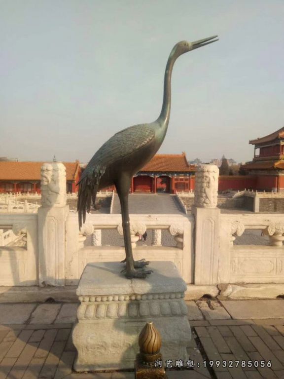 铜雕仙鹤 (6)