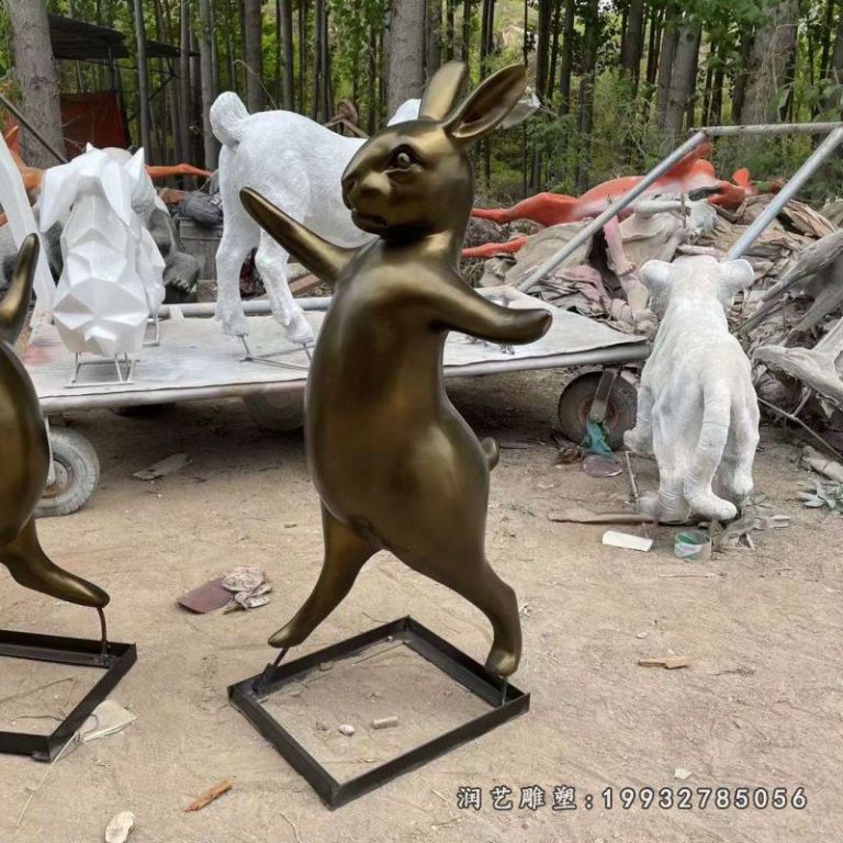 公园铜雕兔子 (20)