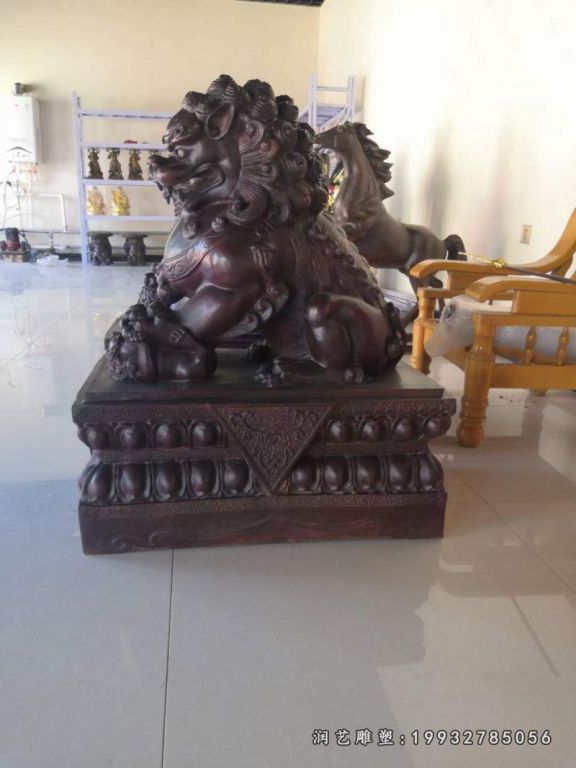 街道动物狮子铜雕