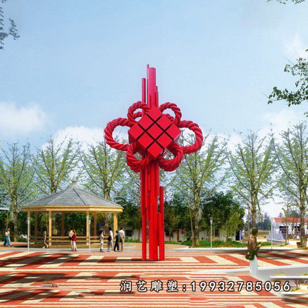 不锈钢中国结景观雕塑