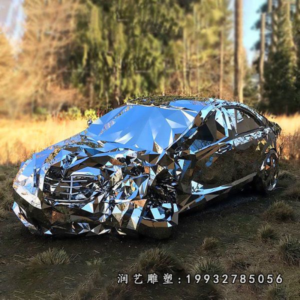 不锈钢车景观雕塑
